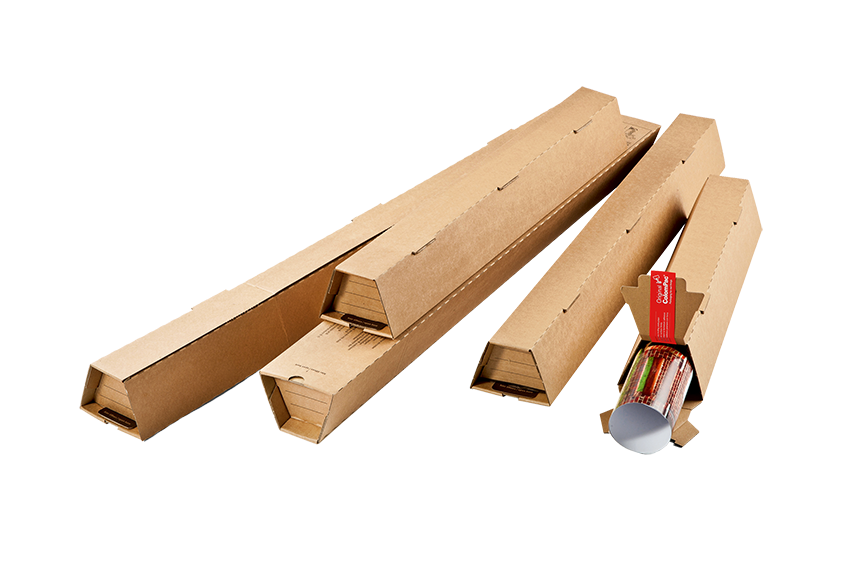 Mailing Tube Box with Double Wall Trapezoid type