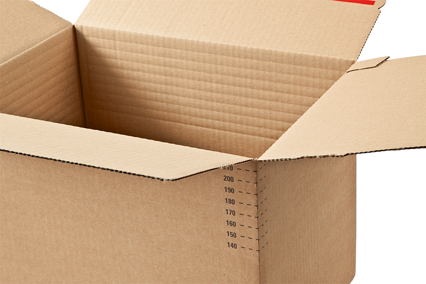 Multi-Depth Self-Sealing Cardboard Box