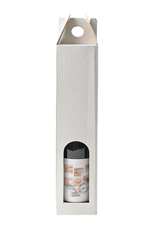 Wine Bottle Gift Box White for 1 bottle 78x78x360mm