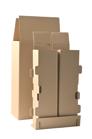 Wine Shipper Box and Insert Set - 2 bottles 90x185x360mm