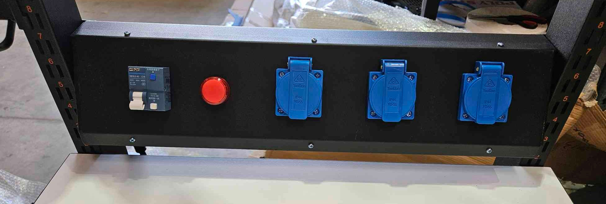 Adjustable 3-Socket Power Board for Portable Workstations
