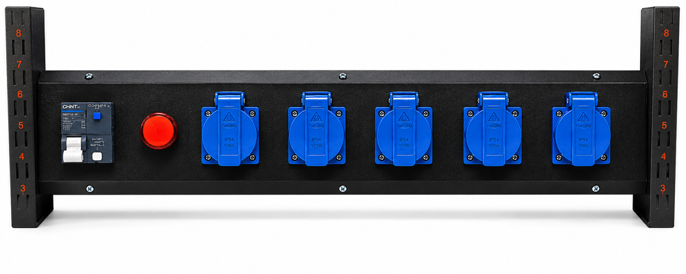 Power Socket Bench Packing Bench 5-Socket Power Board Attachment | PackageMate