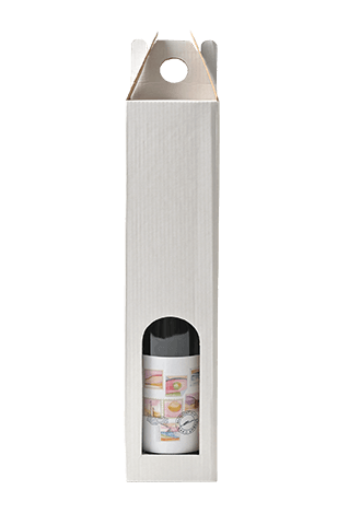 Wine Bottle Gift Box White for 1 bottle  78x78x360mm