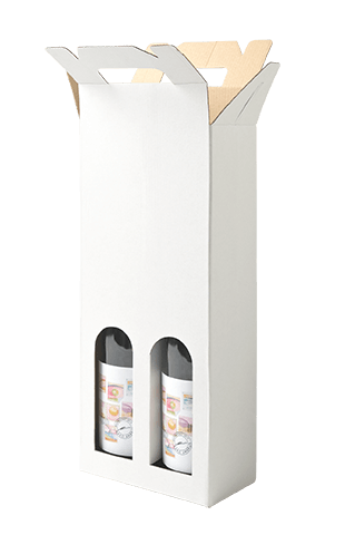 Wine Bottle Gift Box White for 2 bottles