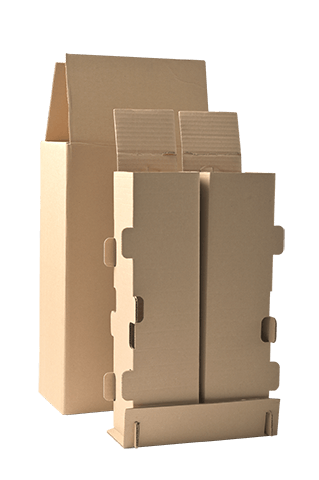 Wine Shipper Box and Insert Set - 2 bottles  90x185x360mm