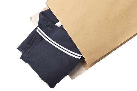 Paper bag with adhesive strip Paper bag